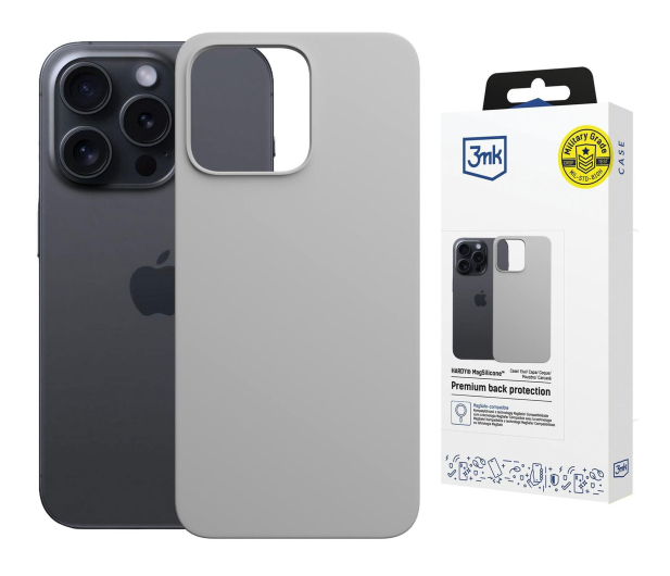 3MK Hardy MagSilicone Natural Titanium do iPhone 16 Pro 5903108661942 - 1344420 - zdjęcie